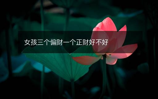 女孩三個(gè)偏財(cái)一個(gè)正財(cái)好不好