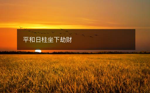 平和日柱坐下劫財
