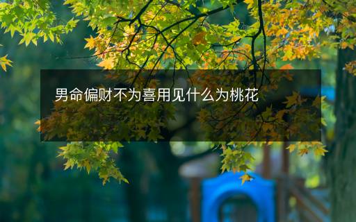 男命偏財不為喜用見什么為桃花