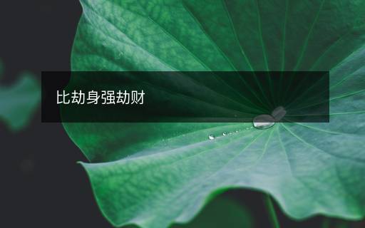 比劫身強(qiáng)劫財(cái)
