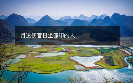 月透傷官日坐偏印的人