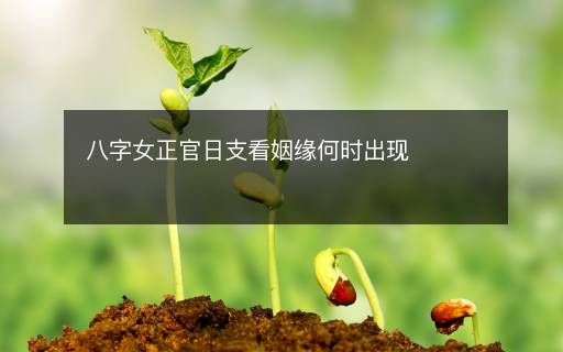 八字女正官日支看姻緣何時(shí)出現(xiàn)