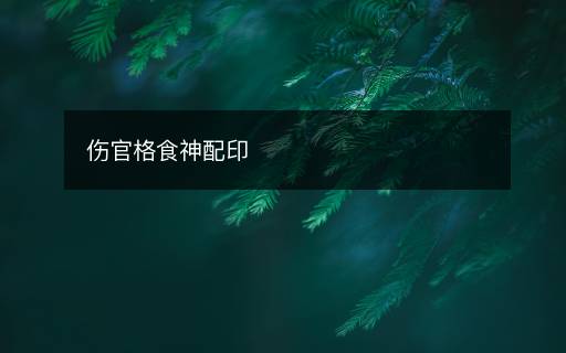 傷官格食神配印