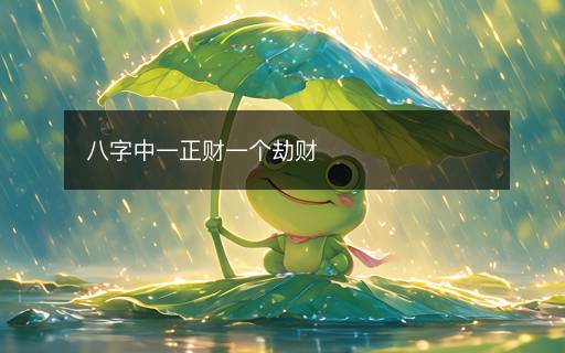 八字中一正財(cái)一個(gè)劫財(cái)