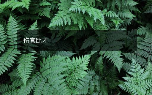 傷官比才