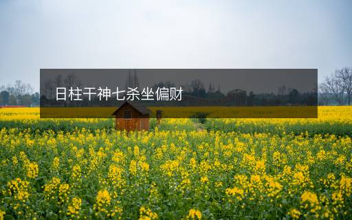 日柱干神七殺坐偏財