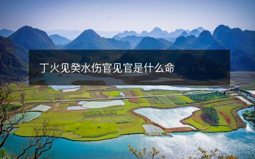 丁火見癸水傷官見官是什么命