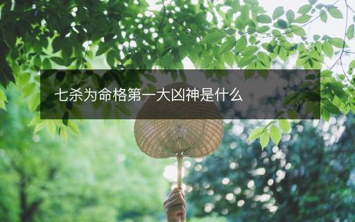 七殺為命格第一大兇神是什么