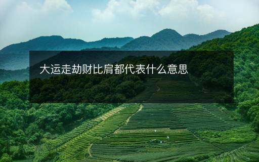 大運走劫財比肩都代表什么意思