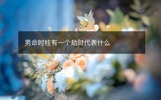 男命時(shí)柱有一個(gè)劫財(cái)代表什么