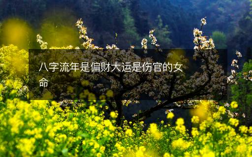 八字流年是偏財(cái)大運(yùn)是傷官的女命
