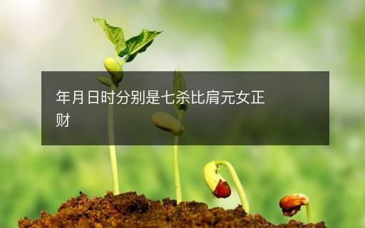 年月日時(shí)分別是七殺比肩元女正財(cái)