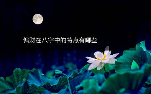 偏財(cái)在八字中的特點(diǎn)有哪些