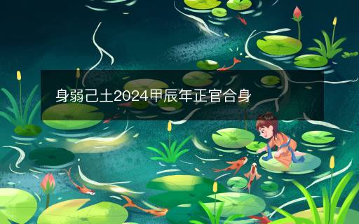 身弱己土2024甲辰年正官合身