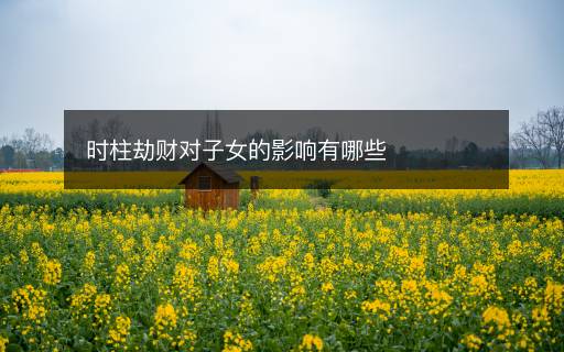 時柱劫財對子女的影響有哪些