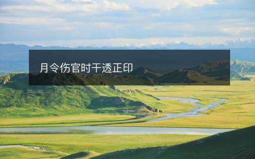 月令傷官時(shí)干透正印