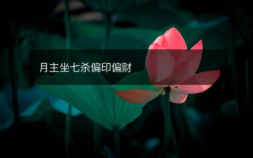 月主坐七殺偏印偏財(cái)