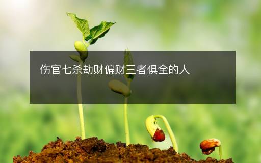 傷官七殺劫財(cái)偏財(cái)三者俱全的人