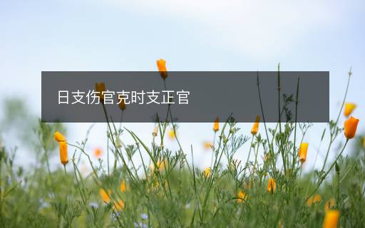 日支傷官克時支正官