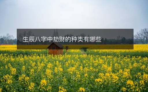 生辰八字中劫財(cái)?shù)姆N類有哪些