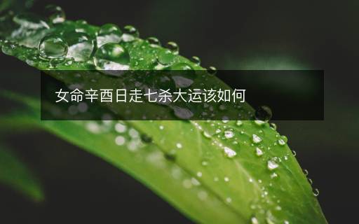女命辛酉日走七殺大運該如何