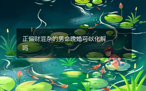正偏財混雜的男命晚婚可以化解嗎