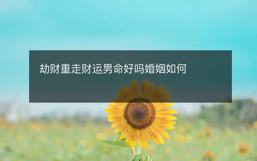 劫財重走財運男命好嗎婚姻如何