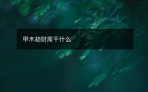 甲木劫財庫干什么