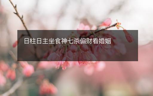 日柱日主坐食神七殺偏財看婚姻
