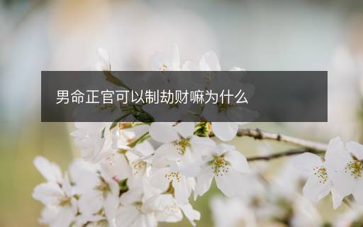 男命正官可以制劫財(cái)嘛為什么