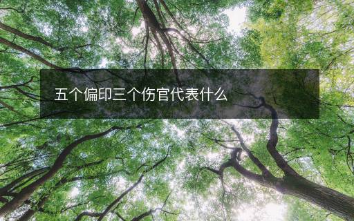 五個偏印三個傷官代表什么
