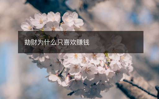 劫財(cái)為什么只喜歡賺錢