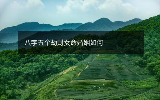 八字五個劫財女命婚姻如何