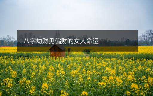 八字劫財(cái)見偏財(cái)?shù)呐嗣\(yùn)