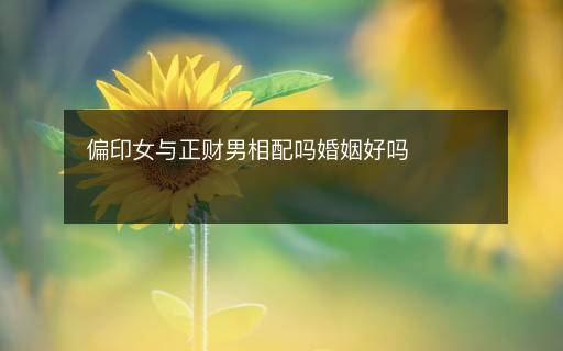 偏印女與正財(cái)男相配嗎婚姻好嗎