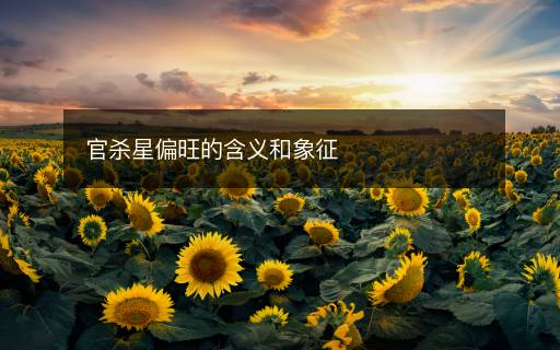 官殺星偏旺的含義和象征