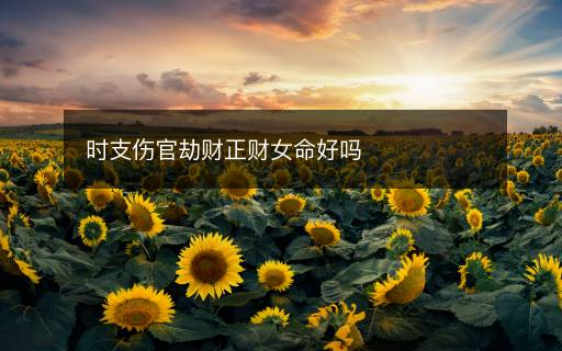 時支傷官劫財正財女命好嗎