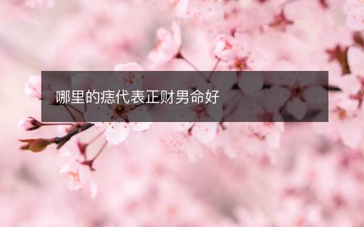哪里的痣代表正財(cái)男命好