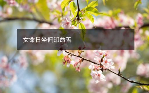 女命日坐偏印命苦