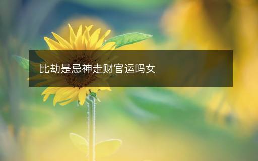 比劫是忌神走財(cái)官運(yùn)嗎女