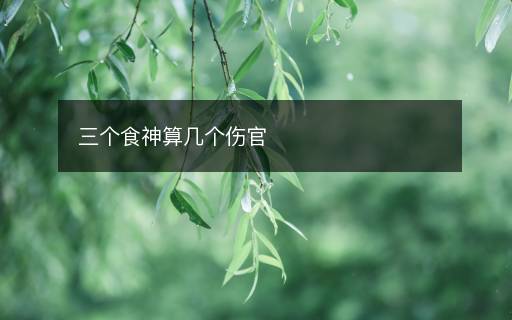三個(gè)食神算幾個(gè)傷官