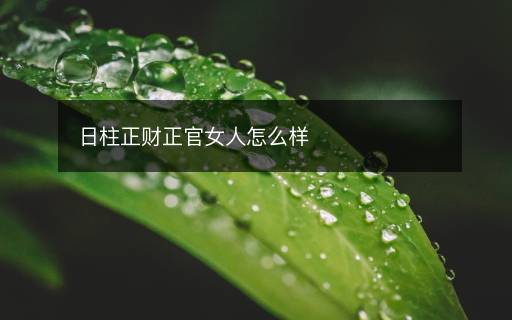 日柱正財(cái)正官女人怎么樣