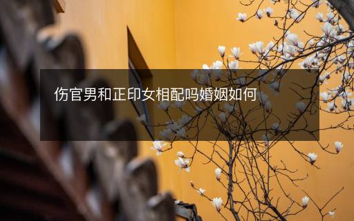 傷官男和正印女相配嗎婚姻如何