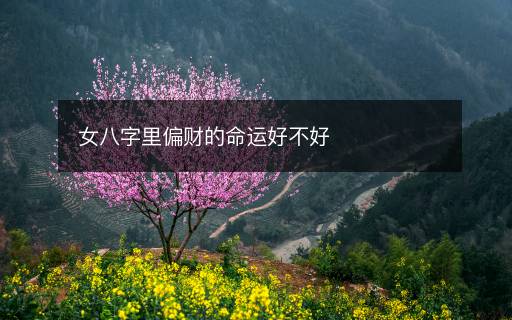 女八字里偏財(cái)?shù)拿\(yùn)好不好