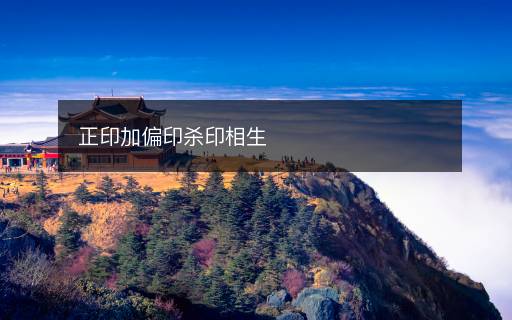正印加偏印殺印相生