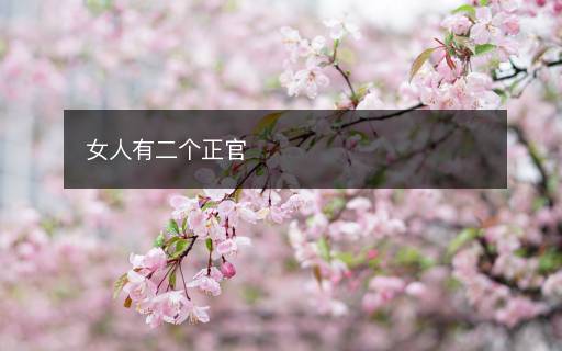 女人有二個正官