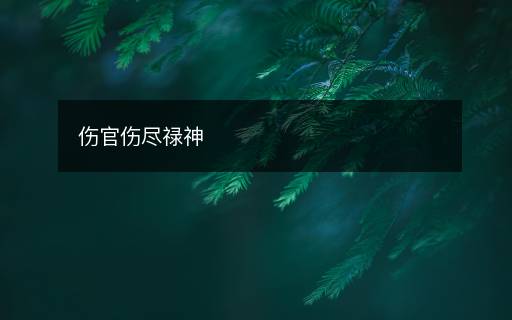 傷官傷盡祿神