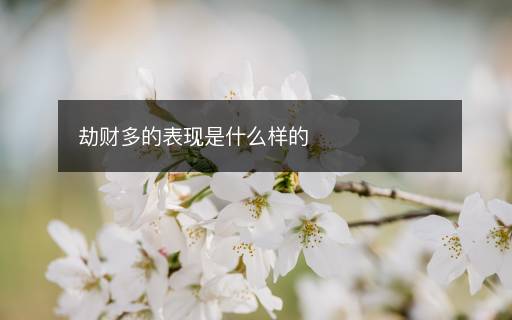 劫財多的表現(xiàn)是什么樣的