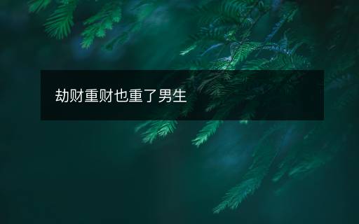 劫財重財也重了男生