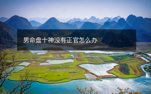 男命盤十神沒有正官怎么辦